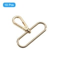 thumbnail image 3 of Uxcell 10 pack Swivel Clasps, 2" Oval Ring Lobster Clasp Claw Push Gate Snap Hook, Gold, 3 of 6