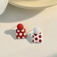 thumbnail image 3 of Otoño e Invierno Rojo Terciopelo Bowknot Pendientes Pendientes Vintage Hair Earclips Regalo, 3 of 3
