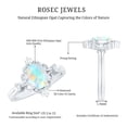 thumbnail image 6 of Rosec Jewels Vintage Style Ethiopian Opal Engagement Ring - 6X8 mm Oval - AAA Quality - Opal Diamond Ring - with Jewelry Box, 10K White Gold, US 5.50, 6 of 10