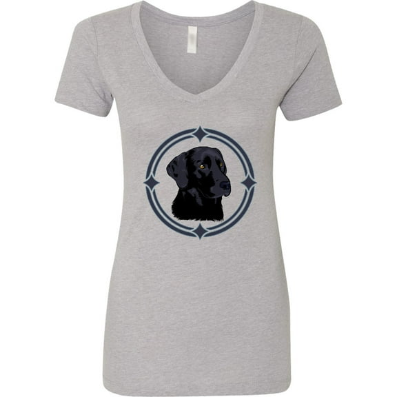 Inktastic Labrador Retriever Black Lab Women's V-Neck T-Shirt