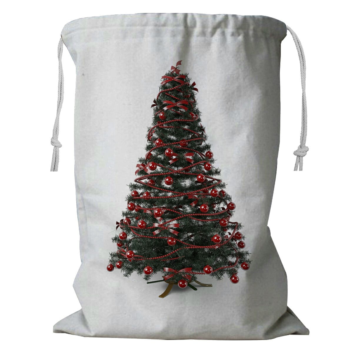 ECZJNT Colorful christmas tree Storage Basket Laundry Bag with Drawstring 18x24 Inch