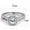 thumbnail image 2 of 6x6mm Round CZ Center Stainless Steel Non Tarnish Womens Promise Ring - Size 5, 2 of 4