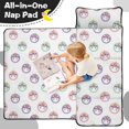 thumbnail image 4 of Unicorn and Flower White Pattern Teens Toddler Nap Mat with Pillow, Sleeping Mat Bag for Preschool Daycare 51"x22", 4 of 6