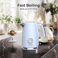 thumbnail image 6 of Sanerto Electric Tea Kettle 1500W 1.7L Stainless Steel with Auto Shut-Off Boil-Dry Protection 360° Swivel Base, Blue, 6 of 7