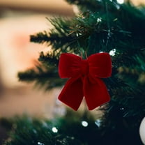 EWASWON Red Velvet Christmas Bow - Oversized Christmas Tree Decoration, Large Holiday Hanging Bow for Xmas Tree Decor