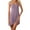 Purple, variant on Women's Plus Size Slip Nightdress - With Breast Cushion Cup, Polyester, Long Length - M-XXL Sizes, Racerback Design