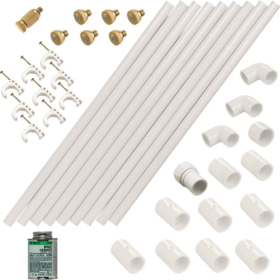 Orbit Outdoor Mist Cooling System 16055, PVC - Expandable - 10 Piece, Multicolor — Residential Use, Standard Application