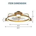 thumbnail image 6 of Cusp Barn 20-In Flush Mount Ceiling Fan with Lights APP Control Smart Dimmable Starry Lighting Fixture, 6 of 6