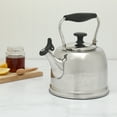 thumbnail image 2 of Martha Stewart Everyday Lily Pond 2.2-Quart Stainless Steel Tea Kettle w/ Lid, Silver, 2 of 6