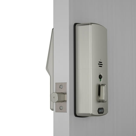 Lockly - Secure Pro Smart Lock Wi-Fi Replacement Deadbolt with 3D Biometric Fingerprint/Keypad/Voice Control Access - Satin Nickel