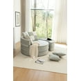 thumbnail image 5 of Chaise Lounge Chair Indoor with Ottoman, Oversized  Sleeper Chair with 5 Pillows, Velvet Upholstered Sofa Bed for Living Room, Green, 5 of 10