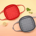 thumbnail image 3 of Enqiretly Plateau Pliable en Silicone Réutilisable pour Friteuse à Air, Gris, 3 of 6