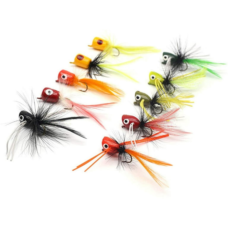 10x Fly Fishing Fishing Lures Assortment Metal Fly Fishing for Bluegill Sunfish Trout Perch, Size: 4cm-5cm