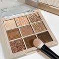 thumbnail image 4 of Paleta de sombra de ojos de 9 colores, paleta de sombra de ojos nacarada con purpurina, desnuda, de larga duración, coreana, encantadora paleta de maquillaje de ojos, cosméticos, 4 of 4