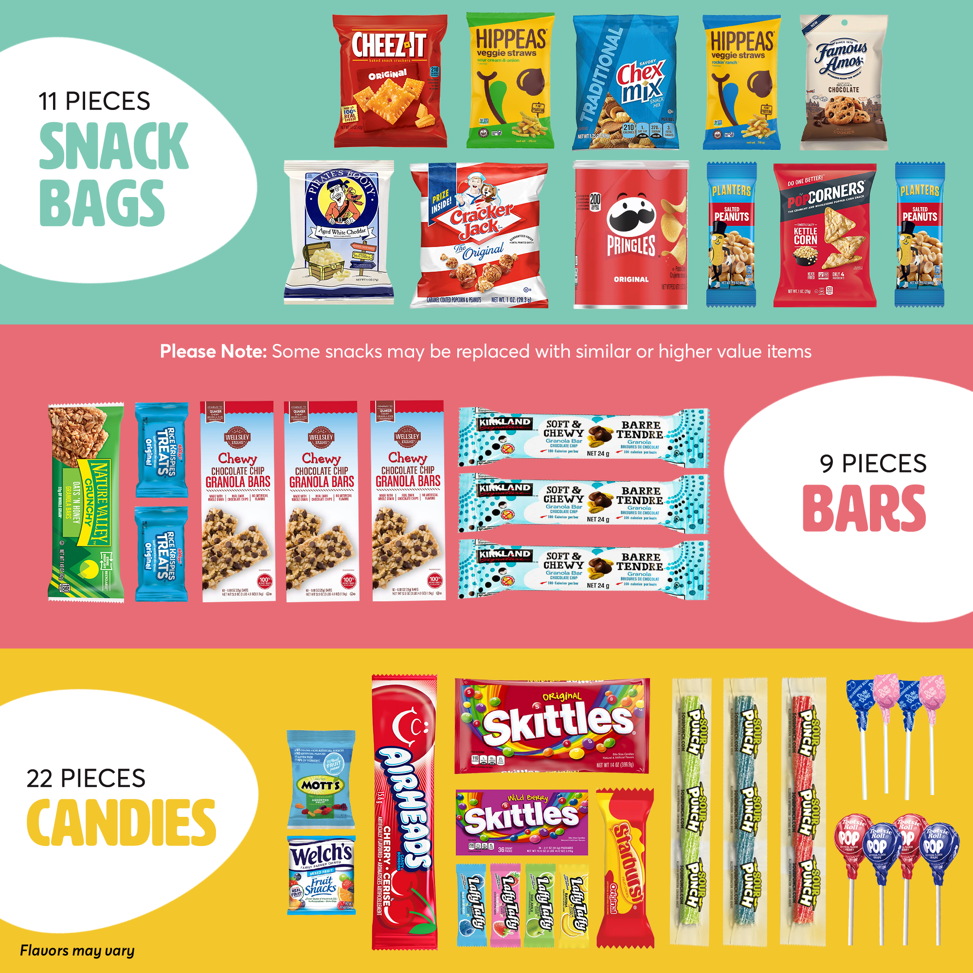 Gift A Snack Premium Snack Variety Pack Gift Box (42 Count) Chips, Cookies, Candy, Crackers - Snack Box Gift Basket