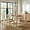 Gray, variant on Aukfa 2 Pcs Round Dining Table Set with 2-Tier Storage Shelves, 2 Upholstered Chairs, Brown