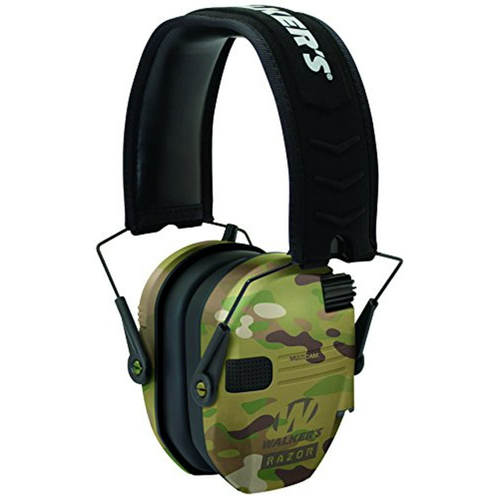 Walkers Razor Slim Electronic Bluetooth Ear Muffs with NRR 23 dB, Multicam Camo