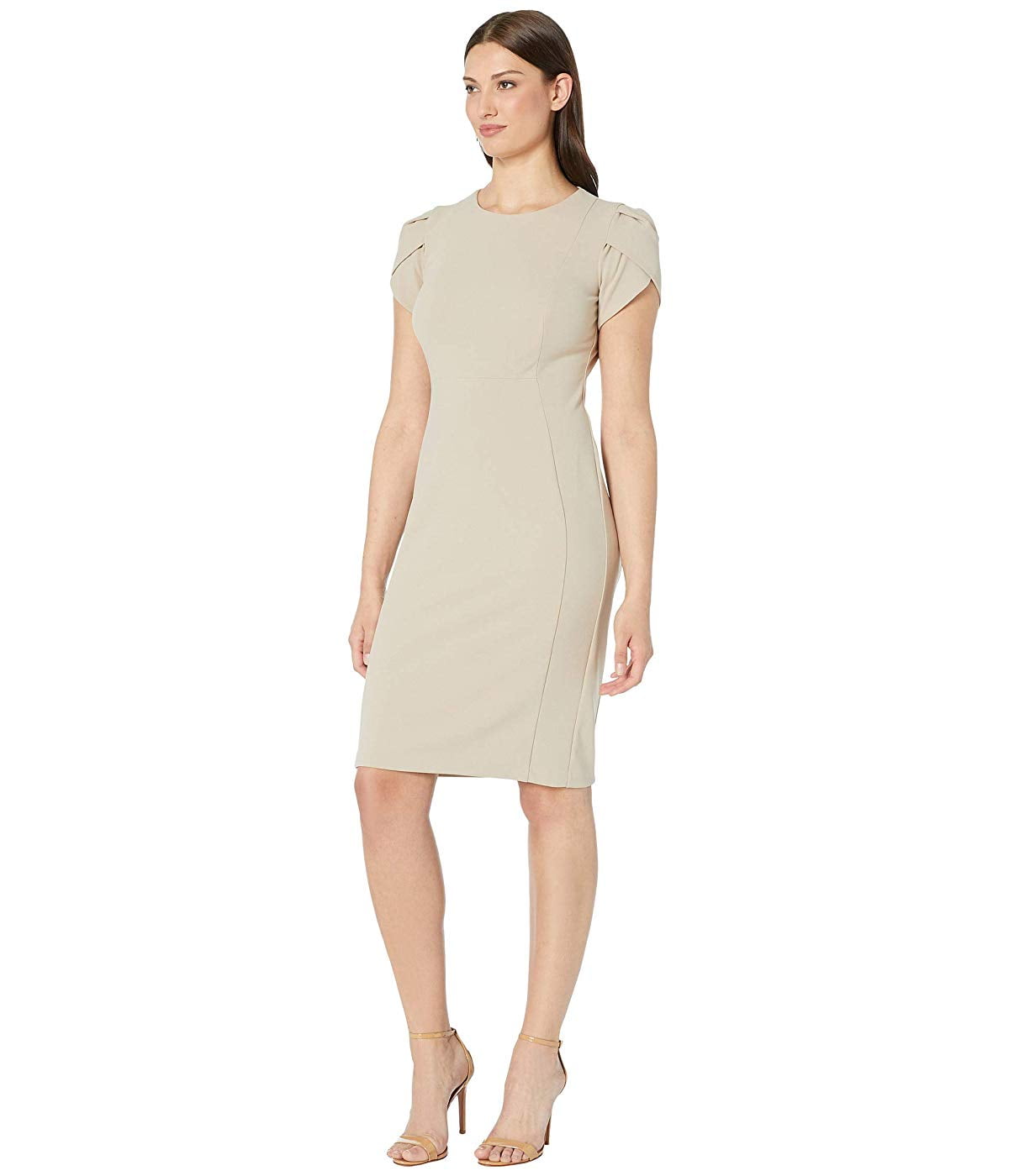 taupe sheath dress