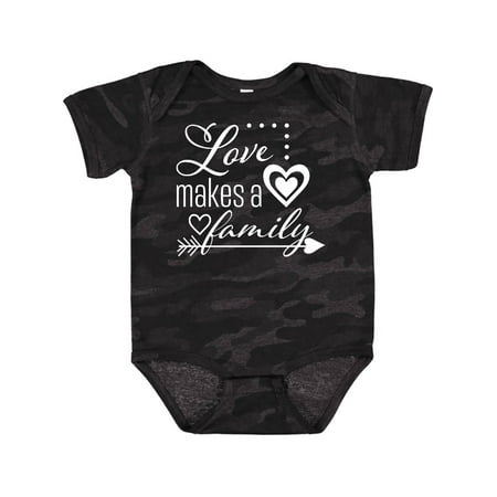 

Inktastic Love Makes a Family- Hearts and Arrow Gift Baby Boy or Baby Girl Bodysuit