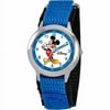 Disney Kids Mickey Mouse Blue Velcro Band Time Teacher Watch