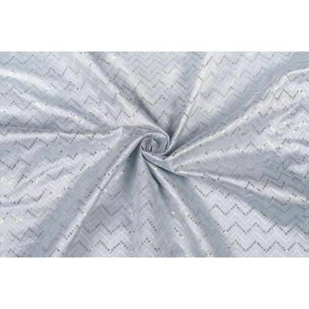 TRILOKI Light Grey Poly Raw Silk Embroidery DIY Arts & Crafts Sewing Wedding Dress Crafts Inches 44 38 Work By The Yard