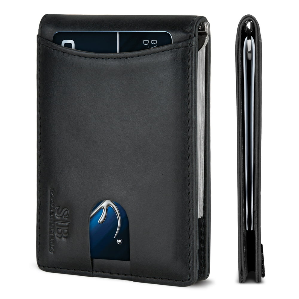 Serman Brands SERMAN BRANDS Slim Wallets for Men. Mens Wallet with Money Clip. Thin