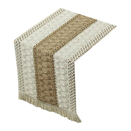 

2 Pack Table Runners Burlap Table Runners With Tassel Tablerunner For Wedding Party Birthday Boho-G-30x160cm