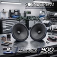 thumbnail image 2 of Par Bocinas 8 Pro Audio Soundstream Spm.804x Medio Rango 900w Max 275w Rms 4 Ohm Alta Potencia Car Audio, 2 of 5