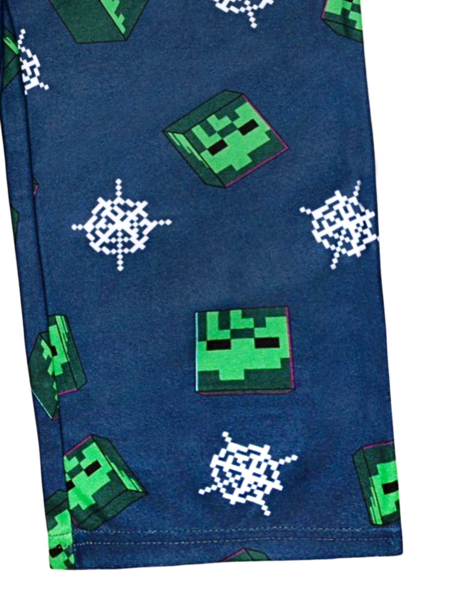 Minecraft Boys Halloween Short Sleeve Top and Pant Pajama Set, 2-Piece, Sizes 4-12