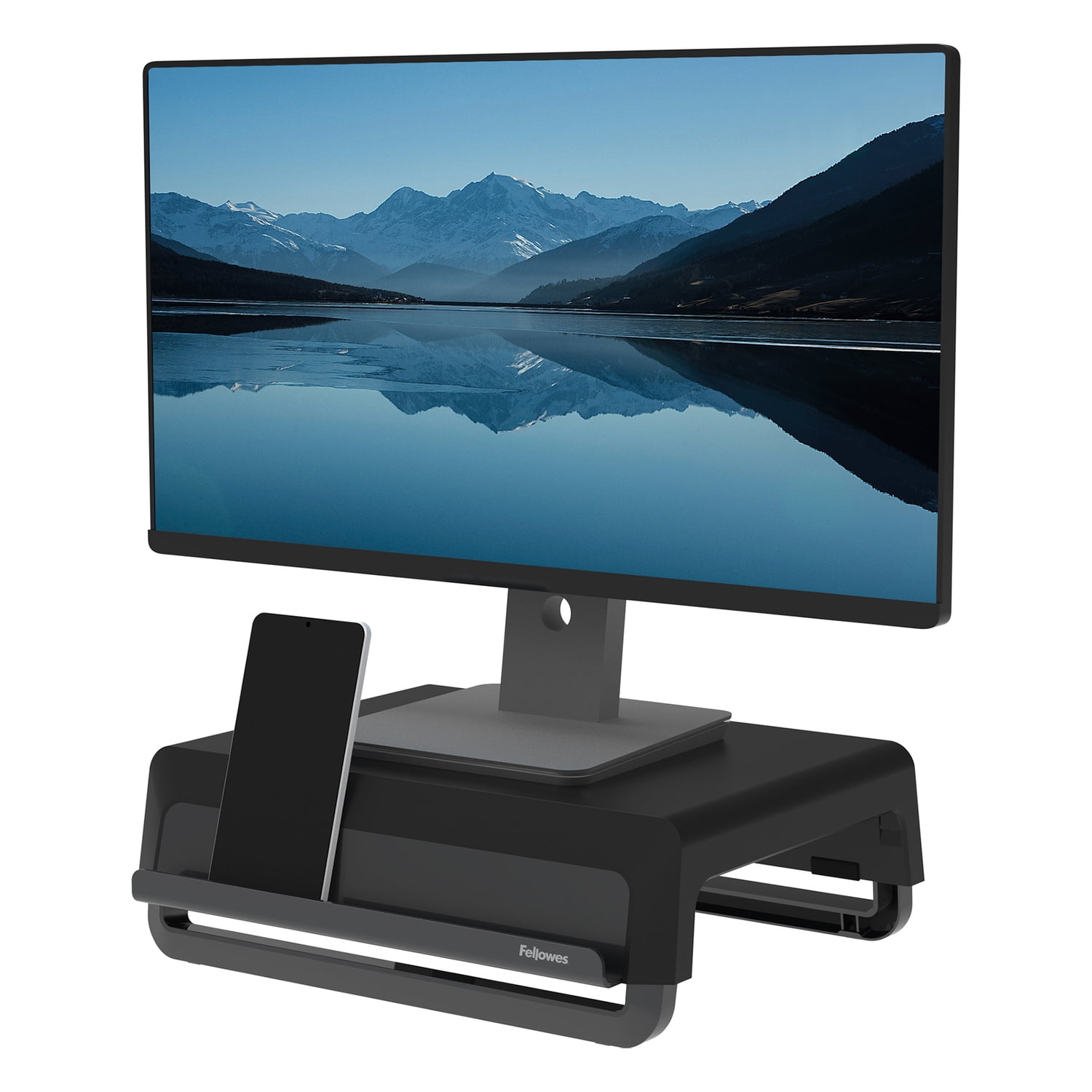 Fellowes Breyta Ergonomic Monitor Riser (Black), 100098502