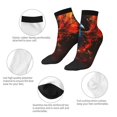thumbnail image 5 of Pofeuu Red And Blue Fire Bird Print 30cm Socks, Adult Running Hiking Socks for Youth and Adult, 5 of 7