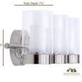 thumbnail image 4 of Hamilton Hills Polished Nickel Candle Light Fixture Glass Surrounded Led, 4 of 7