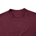 thumbnail image 5 of Odeerbi Mens Shirts Long Sleeve Shirts Crew Neck Pullover Sweater Solid Color Top Brown, 5 of 6