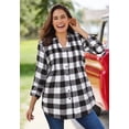 thumbnail image 6 of Woman Within Plus Size Pintucked Flannel Shirt, 6 of 6