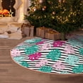 thumbnail image 5 of Balery Tropical Leaves Printed Christmas Tree Skirt , Merry Christmas Party Christmas Tree Decoration,Adjustable Tree Skirt-36", 5 of 6