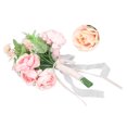 thumbnail image 4 of Wedding Bouquet Fake Rose Flower Holding Bunch for Decoration Photography Art Photo Pink, 4 of 20