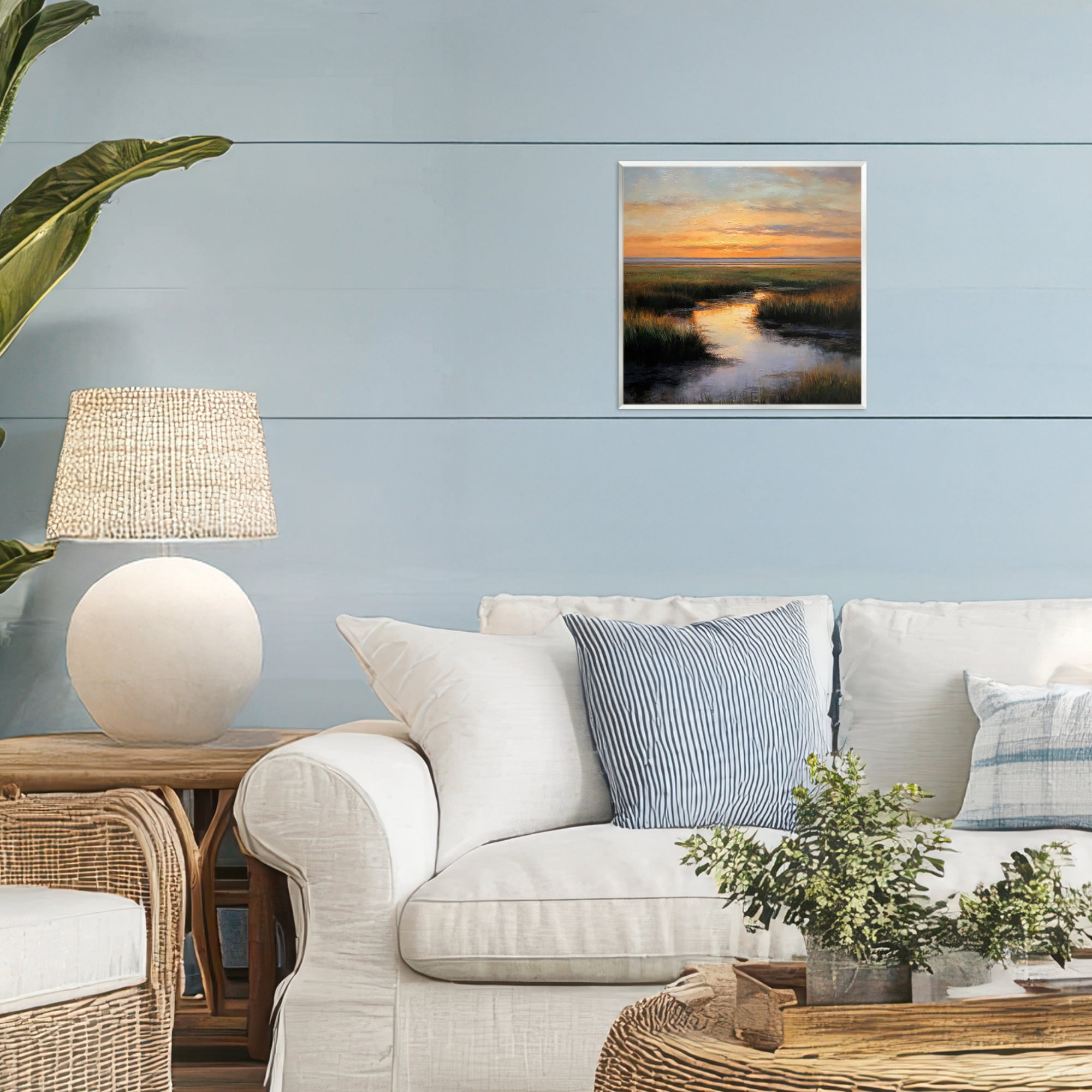Stupell Industries Warm Marshland Sunset Wall Plaque Art, design by Petal Prints Design