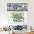 thumbnail image 7 of Grey Daisy Curtain Valance for Windows, 54x18inch Rustic Floral Seasoned with Love Rod Pocket Top Treatment Drapes for Living Room Bedroom Cafe Decor, 7 of 7