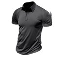 thumbnail image 2 of ohmzyzo Men's Polo Shirts Quick Dry Performance Short Sleeve Tactical Tops Casual Button Down Golf Shirts Loose Fit Summer Workout Tees, 2 of 6