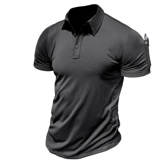 CaiJunJia George Polo Shirt,Men's Golf Polo Shirts Short Sleeve Collar Tennis Shirt Color Block Pique Work T-Shirt
