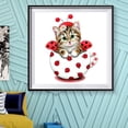 thumbnail image 3 of Cuadros Decorativos Bordado parcial 11CT gato en taza DIY estampado Kit costura punto de cruz artesanía DQrwqpou Nuevos Originales, 3 of 8