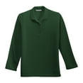 thumbnail image 6 of Womens Silk Touch Long Sleeve Cotton/Polyester Polo Shirt Dark Green 3X-Large, 6 of 6
