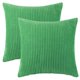 thumbnail image 2 of REGALWOVEN Pack de 2 fundas de cojín de terciopelo, suaves fundas decorativas cuadradas para sofá verde 16" x 16", 2 of 6