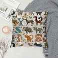 thumbnail image 2 of Qinduosi Throw Pillow Covers, Zoo Animals Set of Pillow Cases Decorative Inch, English Letters A to Z Soft Cushion Cover Pillowcases for Bedroom Livingroom Cushion Sofa, 2 of 5