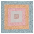 thumbnail image 2 of Safavieh Braided 5'-0" x 5'-0" Square Hand Woven Rug in Aqua / Pink, 2 of 18