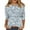 Royal Blue, variant on JULMCOMO Womens Tops 3/4 Length Sleeve Summer Crew Neck T Shirts Boho Half Sleeve Floral Print Shirts Plus Size Dressy Casual Graphic Tees Blue 2XL