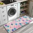 thumbnail image 3 of Multi Color Moroccan Checkered Pattern Kitchen Rug Mat,Kitchen Runner Rugs Non Skid Washable,Decorative Kitchen Floor Mats for Kitchen,Sink,Laundry,17"x47.2", 3 of 7