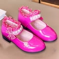 thumbnail image 2 of Staki Dance Shoes for Girls Girls Glitter Dress Shoes Low Heel Princess Flats for Kids Toddler Flower Wedding Party Shoes Hot Pink,10 Toddler, 2 of 6