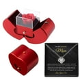 thumbnail image 1 of Fake Roses Danhjin Four Leaf Grass Necklace Female Hollow Out Minority Lover Gift Collar Chain Box Set Home Decor, 1 of 9