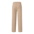 thumbnail image 3 of VeFlora Boys Sweatpants Wide Leg Baggy Drawstring Elastic Waist Athletic Open Bottom Joggers with Pockets(Khaki#01/9-10 Years), 3 of 4